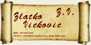 Zlatko Vicković vizit kartica